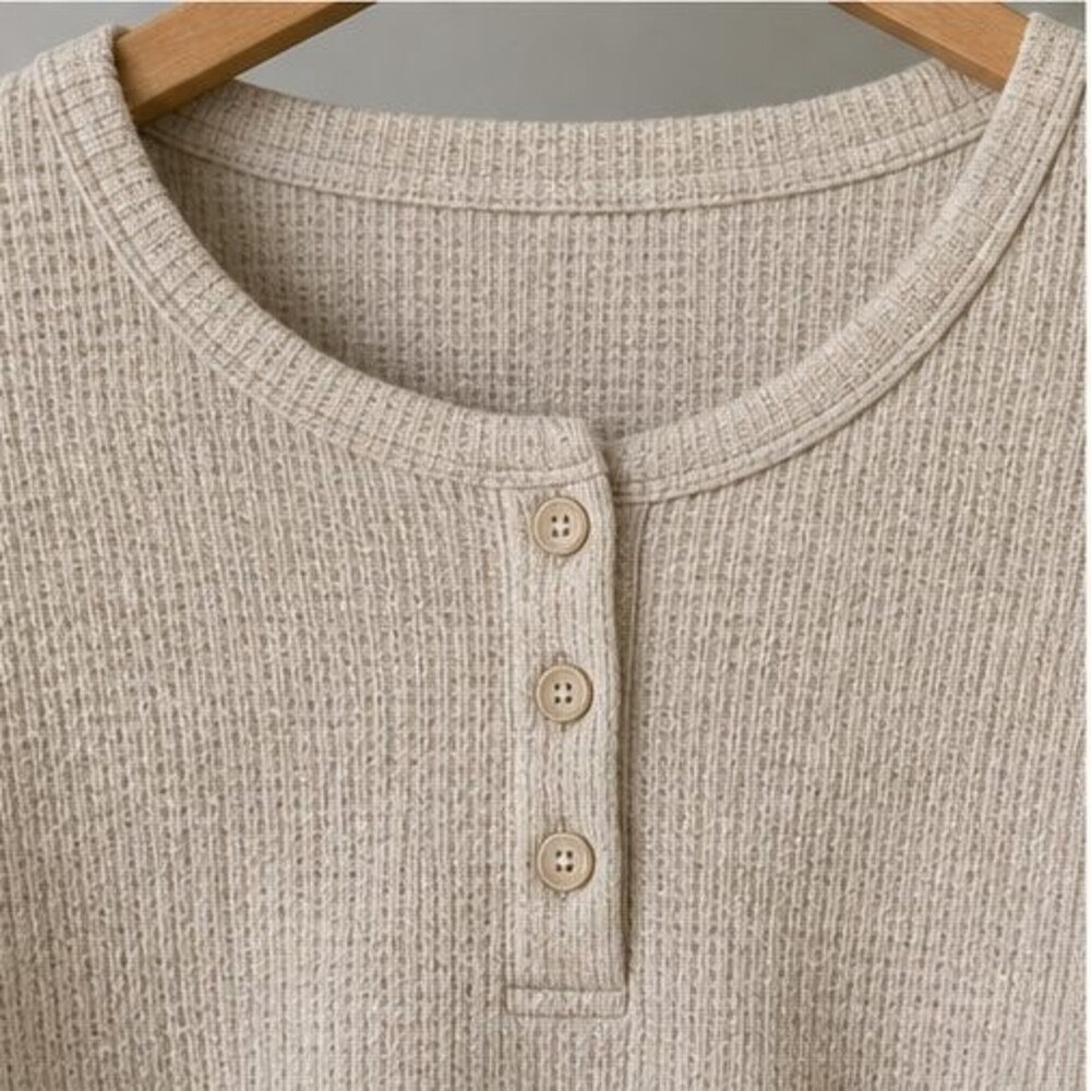 Camel Puff Sleeve Top - Picture 4 of 6